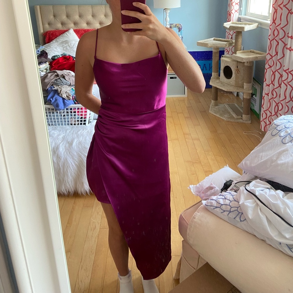 Zara satin effect maxi dress